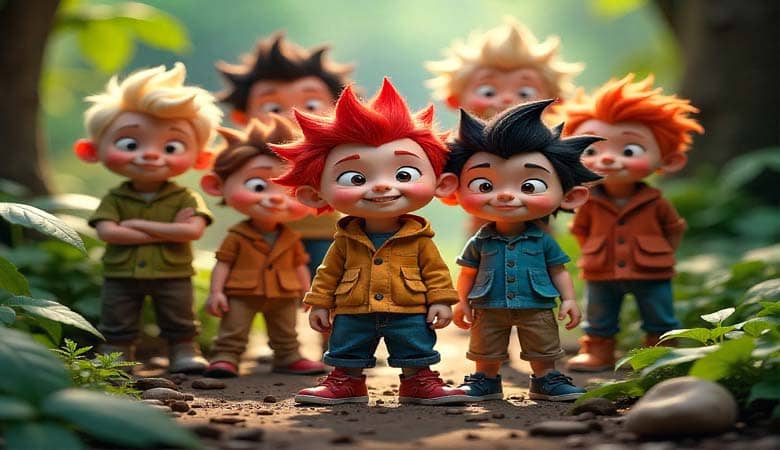 Spiky Haired Cartoon Characters